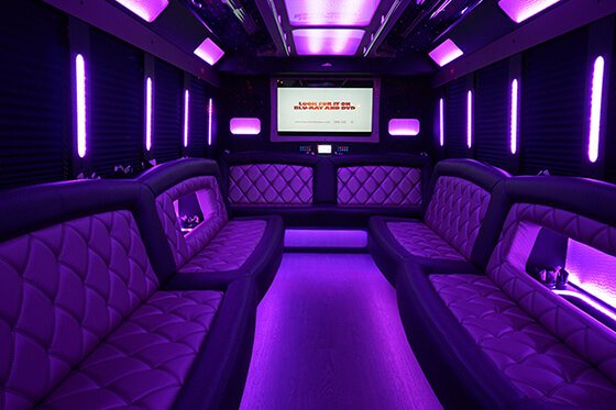 Party bus with booming audio