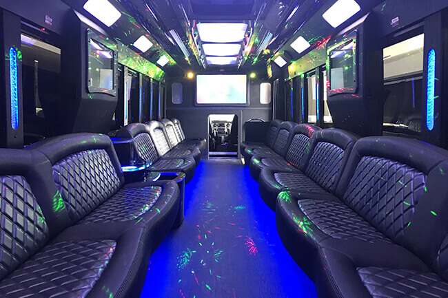 Limo bus with laser ligths