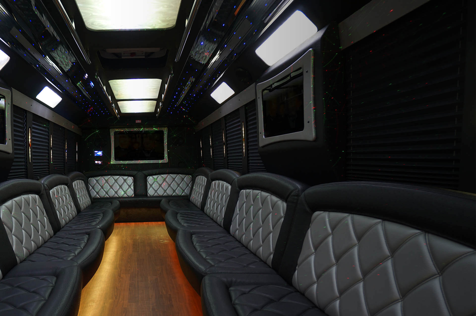 Party bus with dance halls
